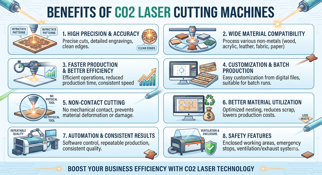 Benefits of CO2 Laser Cutting Machines
