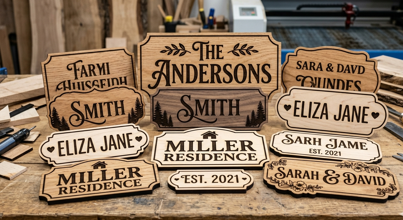 Customized Wooden Nameplates