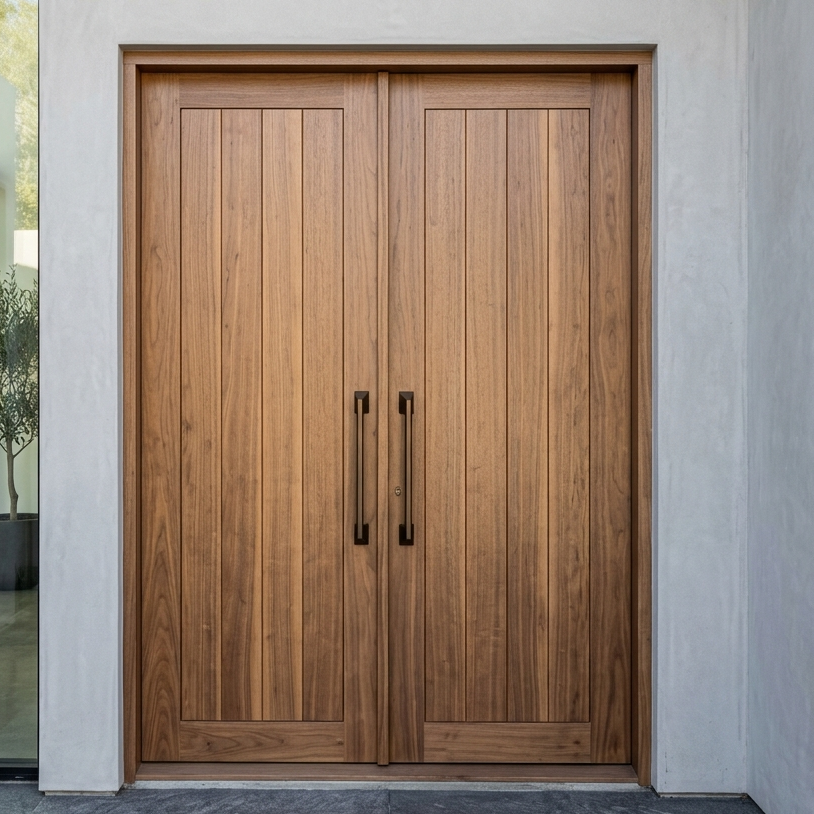 1. Modern Minimalist Wooden Doors