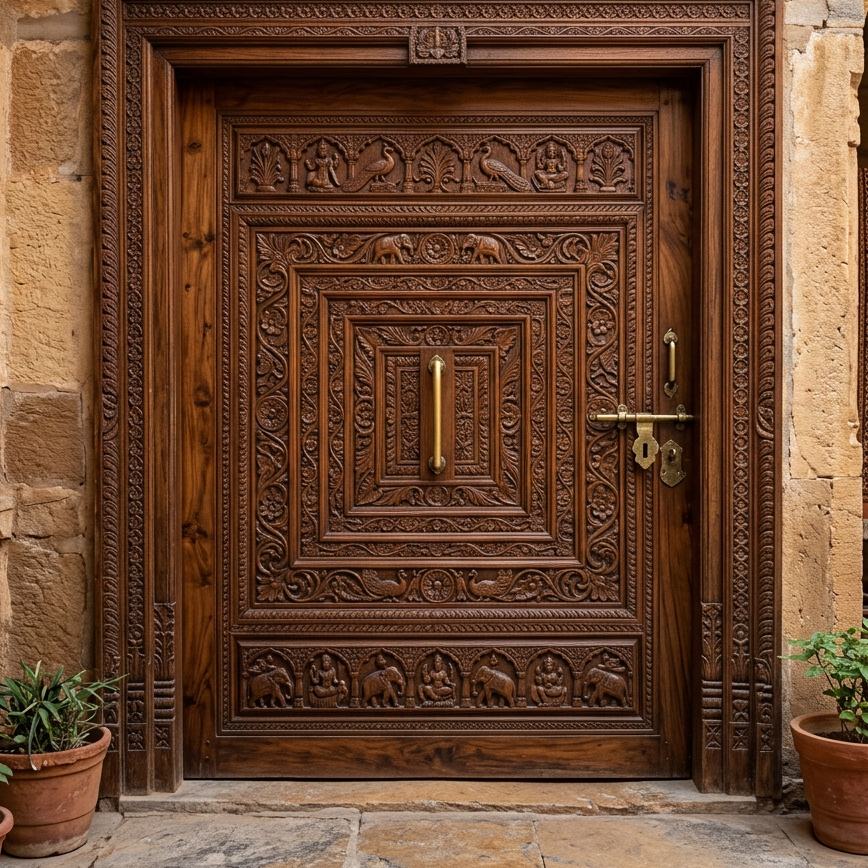 . Carved Wooden Door Designs